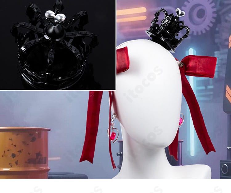 髪飾り・耳飾りのアップ。ヘアアクセの形状と留め具仕様を紹介。