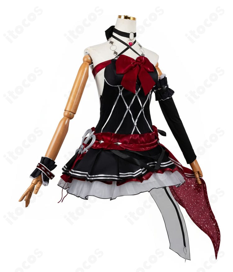 Strinova 香奈美 世紀の歌姫 衣装の側面。スカートのフレアとラインの立体感がわかる角度。