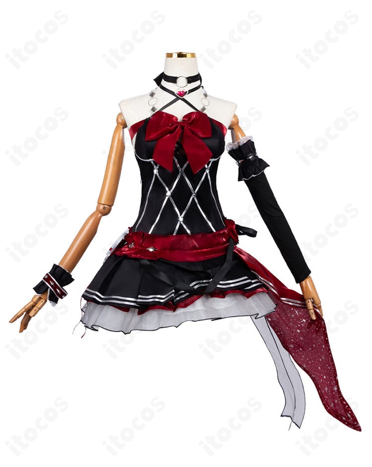 Strinova 香奈美 世紀の歌姫 コスプレ衣装のワンピース正面。胸元デザインとウエストラインを強調。