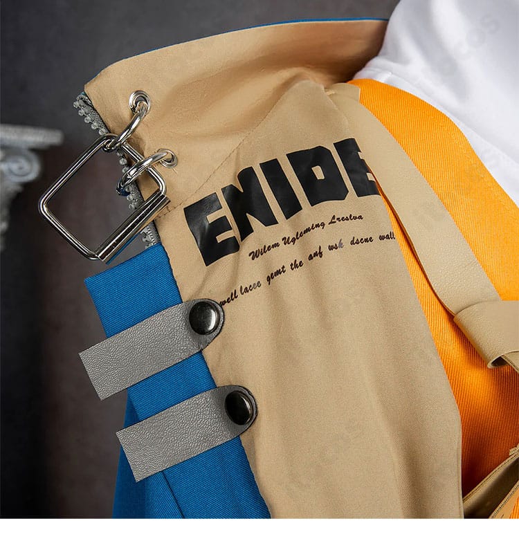 ギルティギア ストライヴ ユニカ 外套の襟部分アップ。アルファベット装飾の再現度を示す。