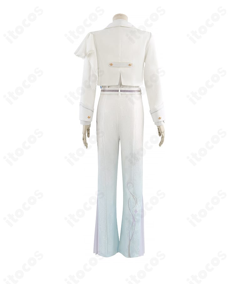 神代類コスプレ衣装の背面デザイン。外套の切り替えや装飾配置を丁寧に表現。