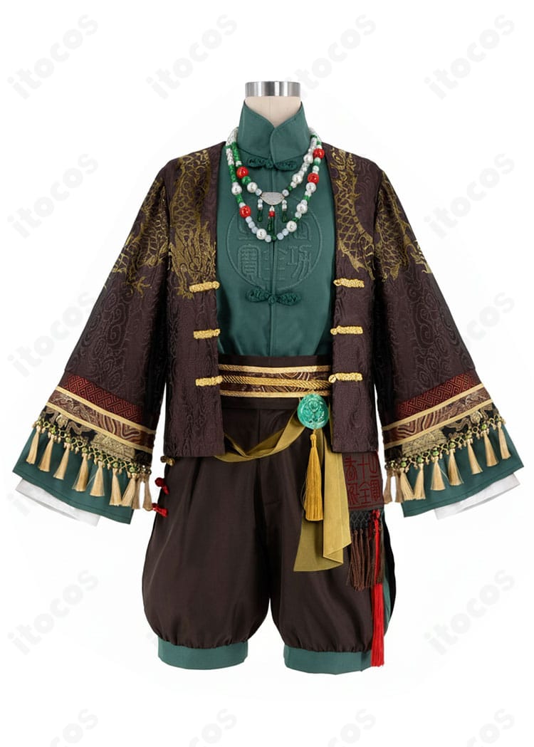 IdentityV 第五人格 画家「掌中の刻印」衣装の正面ディテール。コートの襟元とアクセサリー配置を忠実再現。