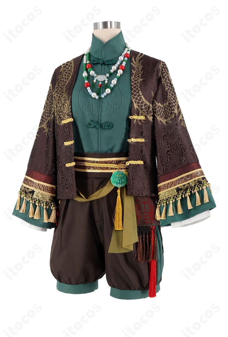 IdentityV 第五人格 画家「掌中の刻印」衣装の左側面ディテール。コートのラインとベルト周りの質感が分かるカット。