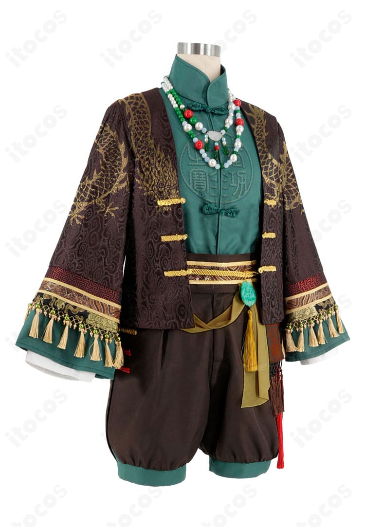 IdentityV 第五人格 エドガー・ワルデン衣装の右側面ディテール。可動域を確保した裁ちと腰飾りの作りを確認できる角度。