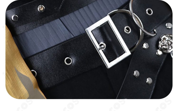 IdentityV 第五人格 隠者 金箔版コスプレ衣装の腰飾りベルト細部。留め具と装飾の構成を確認