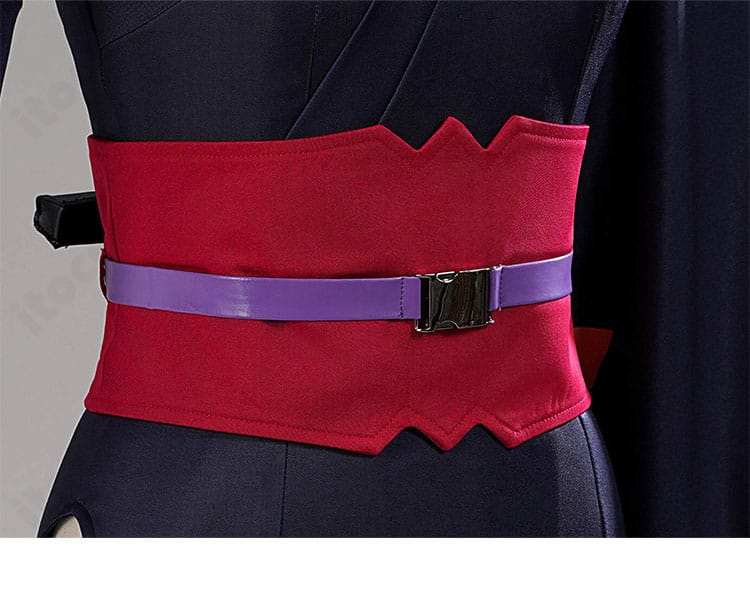 銀魂 月詠 コスプレ衣装 コルセットベルトの装飾ディテール。ウエストを引き締めるデザインで撮影映え。