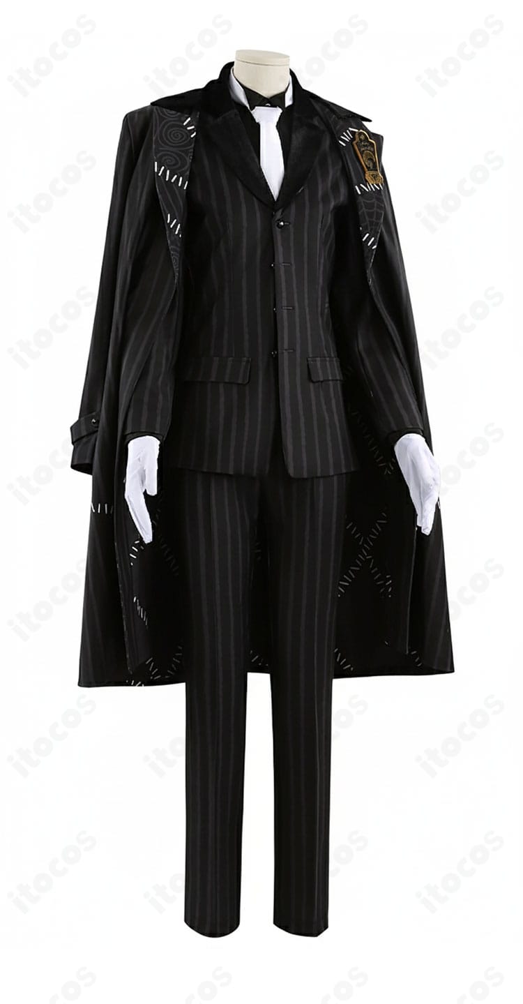 ジャミル・バイパー ナイトメアースーツの右側シルエット。マントの落ち感とコートラインの見え方