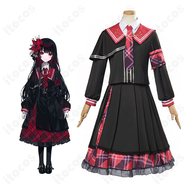 魔法少女ノ魔女裁判 二階堂ヒロの公式イラストと衣装比較。全体シルエットと配色の再現度が分かるガイド画像