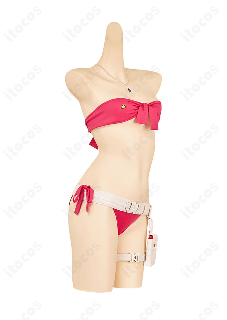 ストリートファイター6 キャミィ水着コスプレ 右側面ディテール。イベントで映えるライン設計