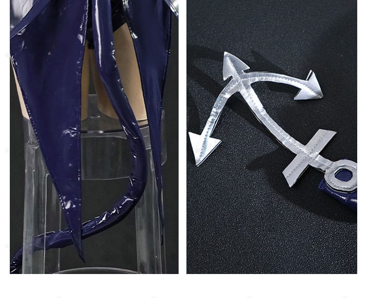 尾飾りのアップ。柔らかい質感と丸みのある自然なフォルムを詳細に描写。