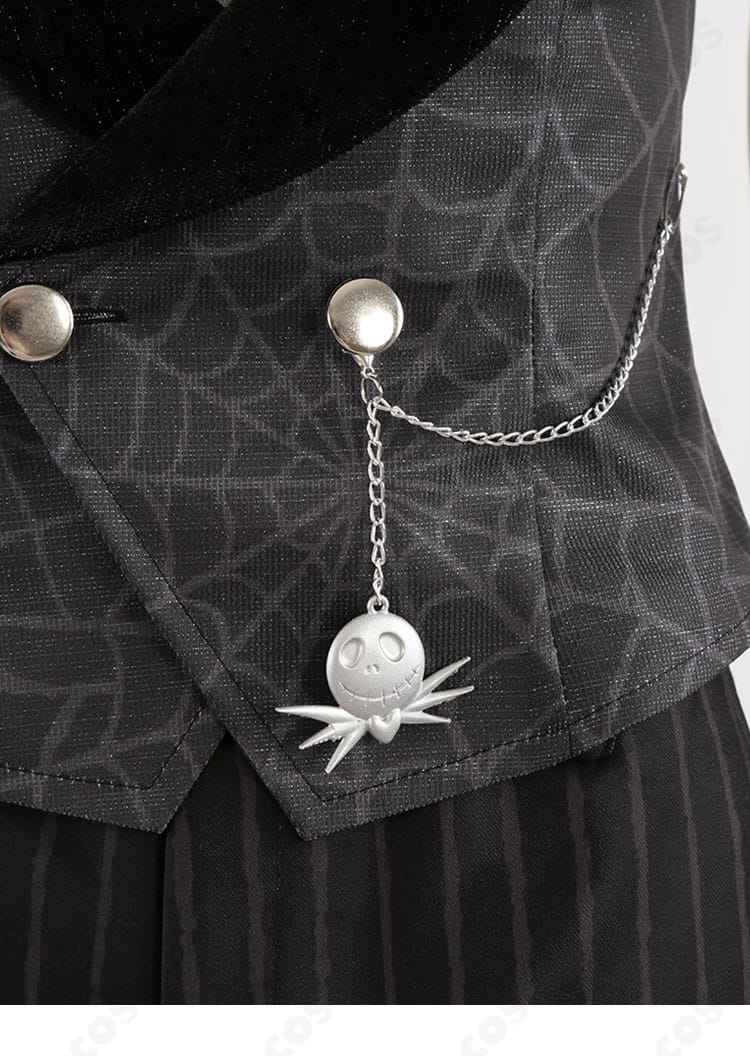 腰飾りディテール｜ディズニー ツイステ レオナ ナイトメアースーツの腰部アクセサリーと留め仕様