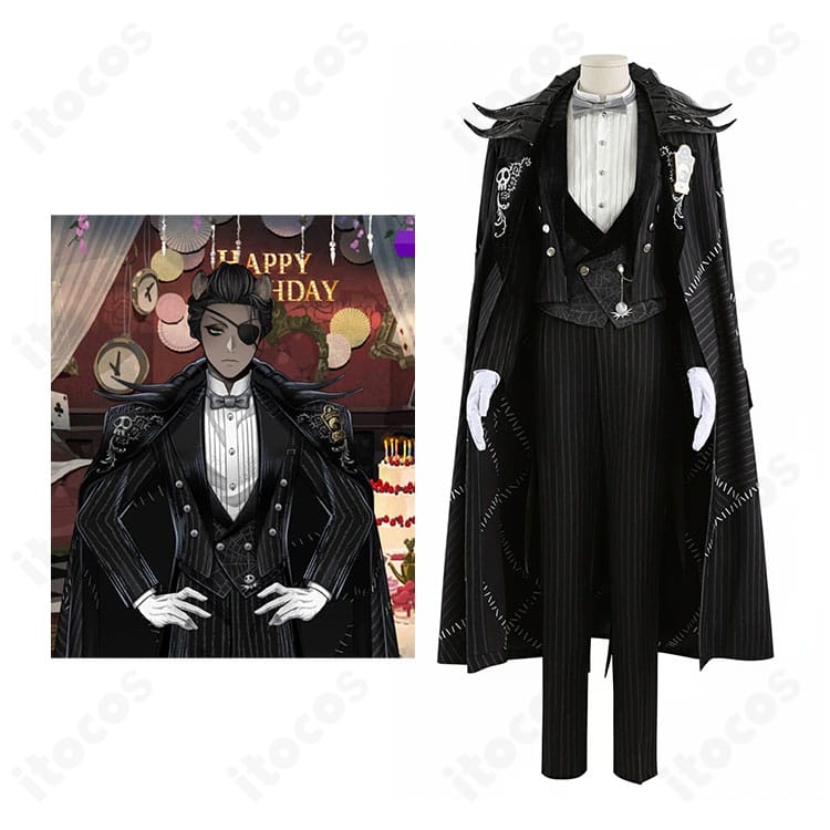 商品とキャラクターの比較イメージ｜ツイステ レオナ・キングスカラー ナイトメアースーツ コスプレ衣装の全体像