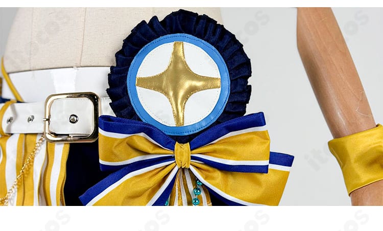 ホロライブ アーニャ・メルフィッサ水着コス 腰飾りのクローズアップ。軽量で形状保持しやすく、華やかなアクセントとして存在感を発揮。