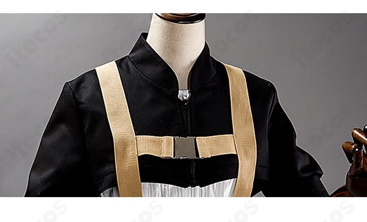 ガルクラ 河原木桃香 コスプレ衣装の襟元装飾ディテール。エレガントな意匠と縫製仕上げ