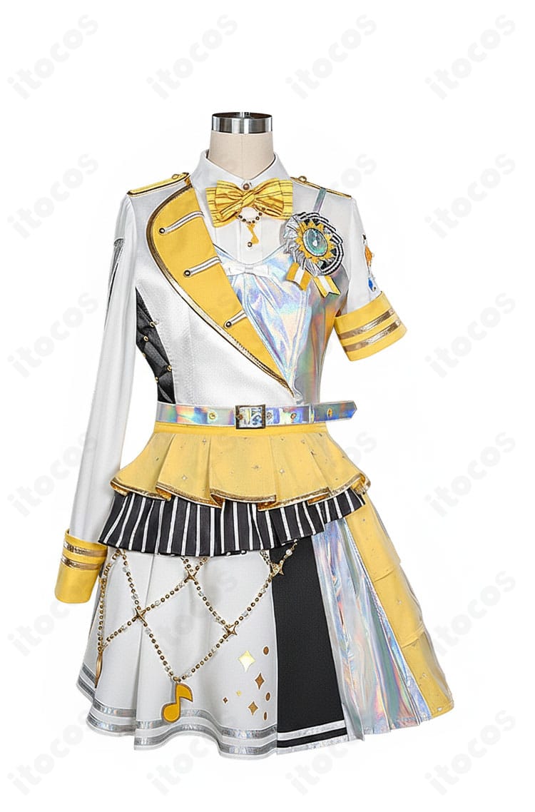 鏡音リン 感謝祭衣装の正面全体図（コートとスカートのシルエット）