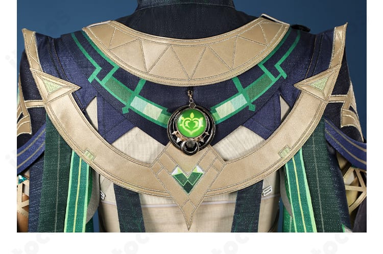 原神 ネフェル コスプレの背飾ディテール。後ろ姿のアクセントとなるデザインを強調