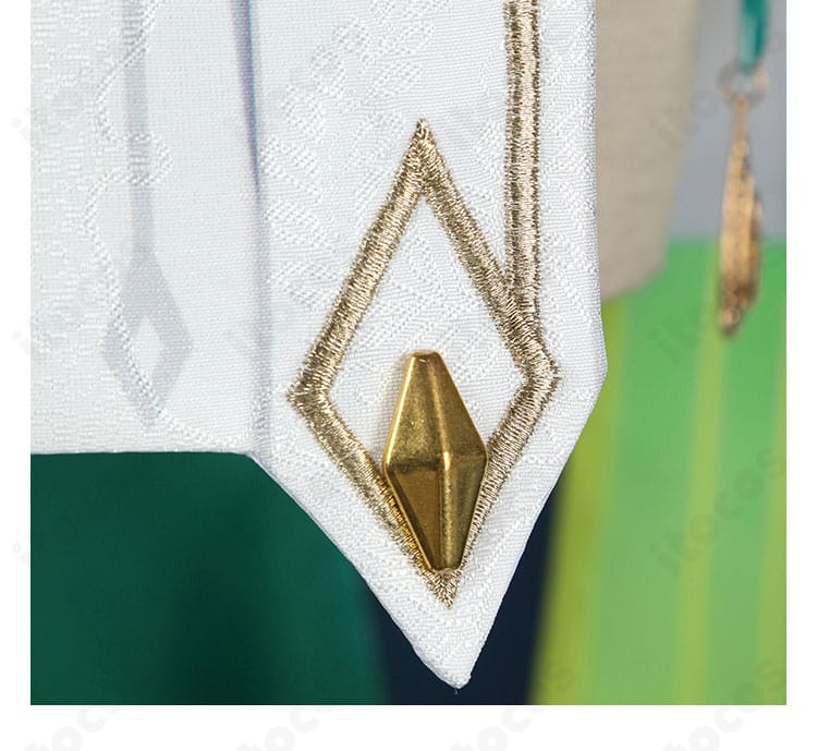 原神 ネフェル コスプレの衣装端ディテール。端処理と縫製の丁寧さを強調