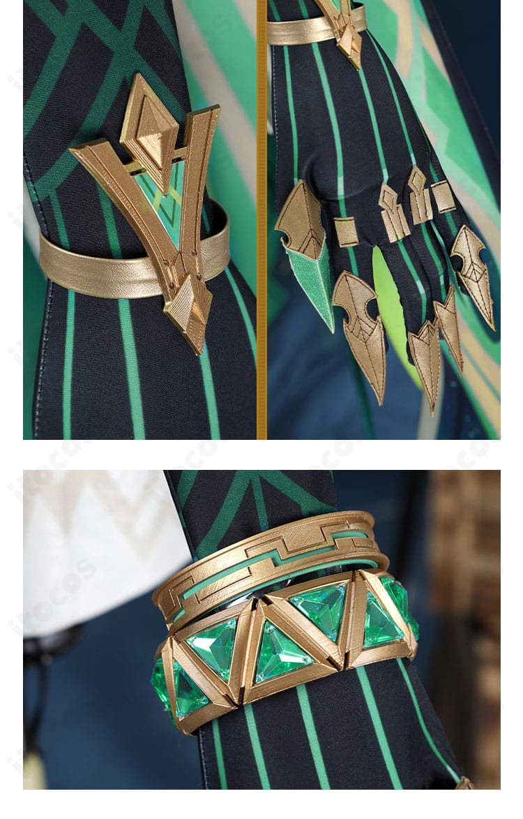 原神 ネフェル コスプレの手袋・腕飾りディテール。小物まで作り込みされた仕様