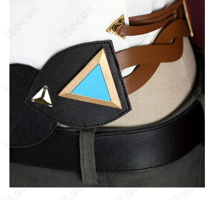 原神 ヤフォダ 三角モチーフ腰飾りの精度。エッジの処理が滑らか