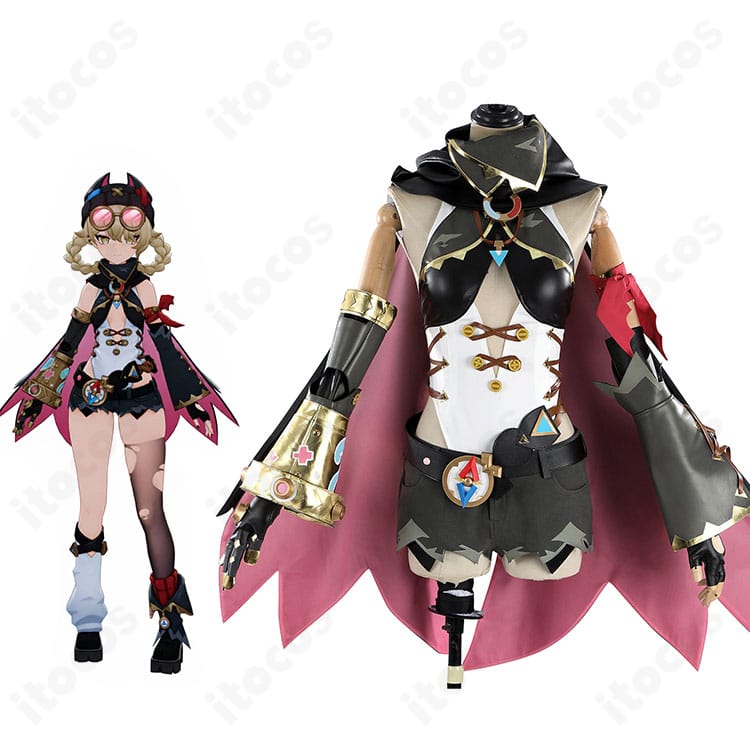 原神 ヤフォダ衣装と公式イラストの比較。装飾配置と配色の一致を示す高再現サンプル