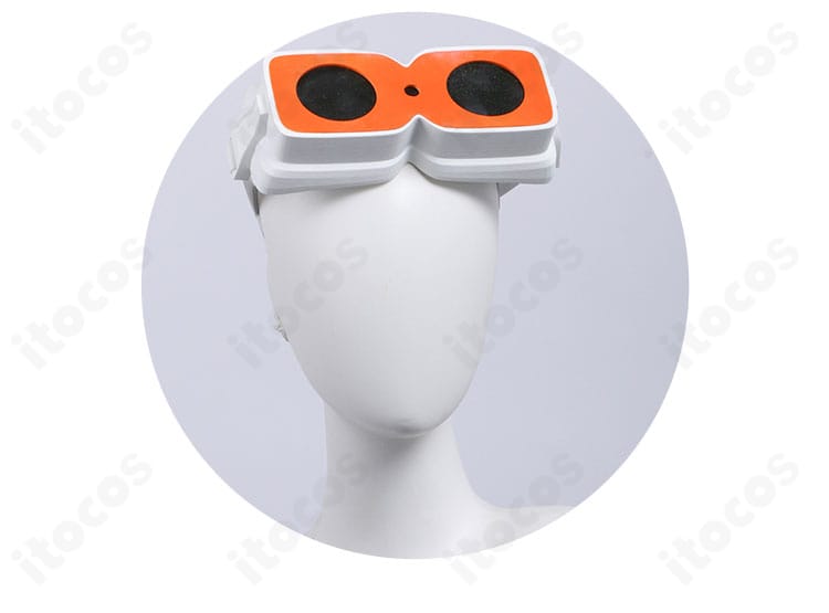 ガンスミスビッチ コスプレ用メガネの正面ディテール。フレーム形状と質感が分かる写真