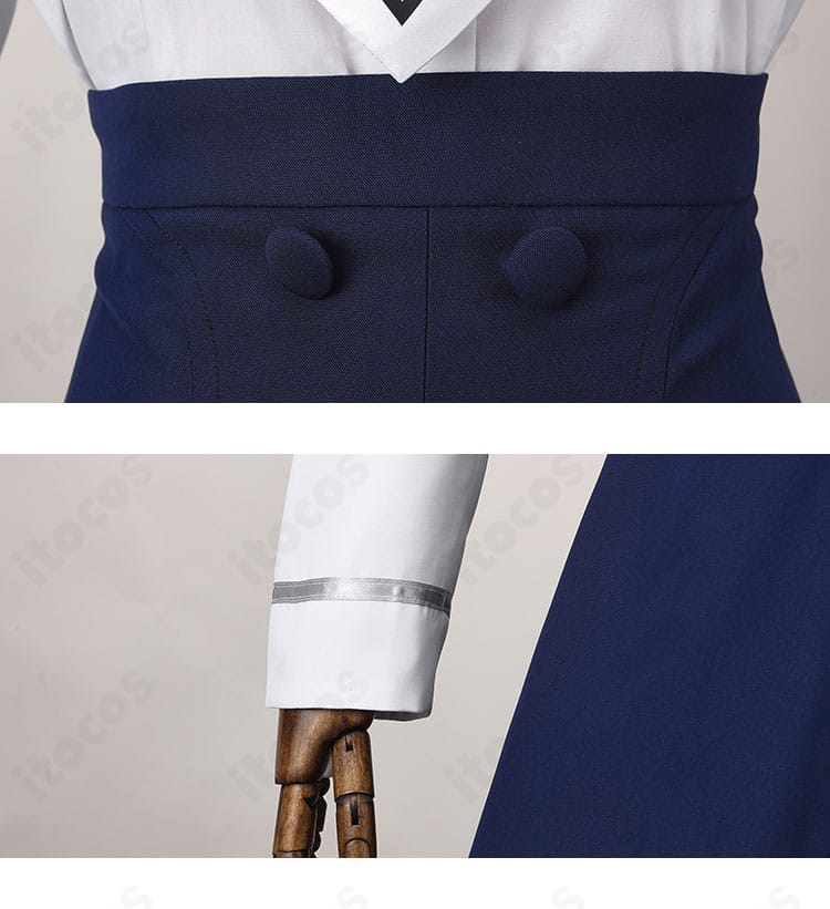 マシュ・キリエライト 新衣装コスプレの腰周りと袖口ディテール。ウエストラインとカフスの縫製を強調。