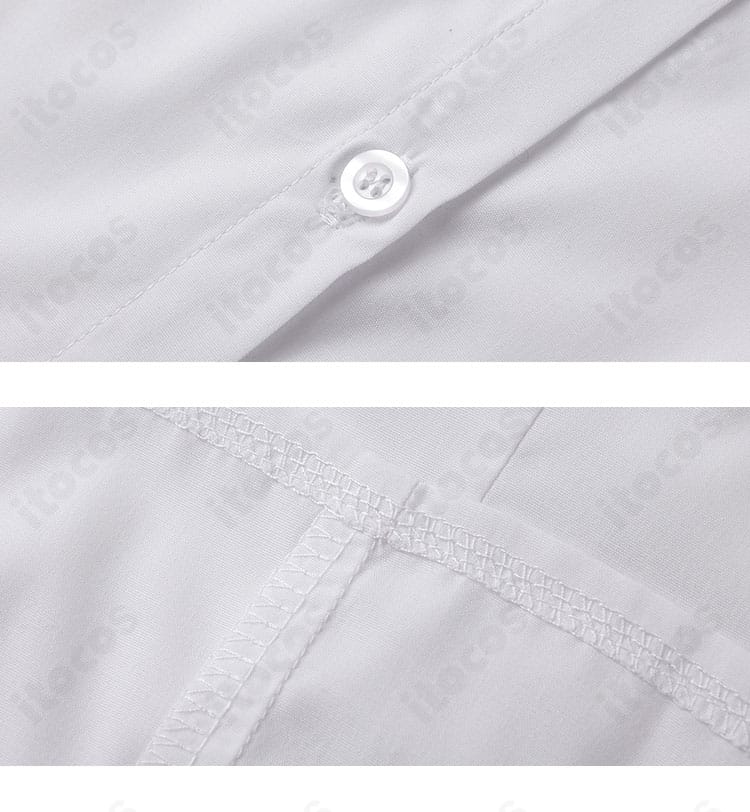 マシュ・キリエライト 新衣装のボタンと裾角の近接。ステッチ幅とボタン配置を精密再現。