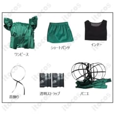 ウェンズデー アグネス・ミデル 緑ドレス衣装｜高再現ディテールと美シルエットで撮影映え - 6枚目の画像（サムネイル）