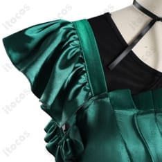 ウェンズデー アグネス・ミデル 緑ドレス衣装｜高再現ディテールと美シルエットで撮影映え - 4枚目の画像（サムネイル）