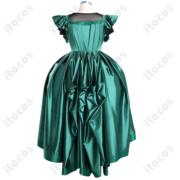 ウェンズデー アグネス・ミデル 緑ドレス衣装｜高再現ディテールと美シルエットで撮影映え - 3枚目の画像