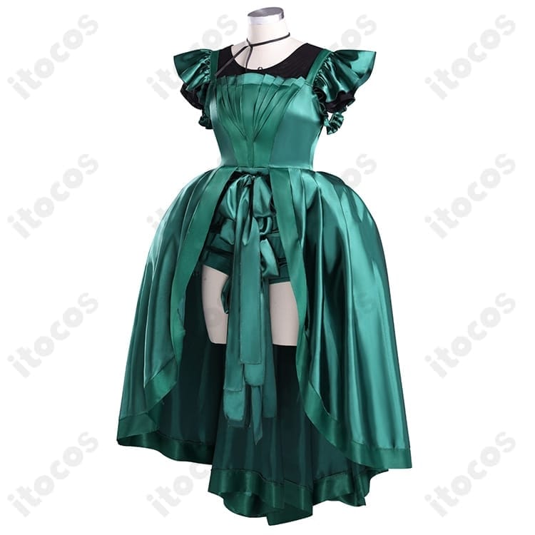 ウェンズデー アグネス・ミデル 緑ドレス衣装｜高再現ディテールと美シルエットで撮影映え - 2枚目の画像