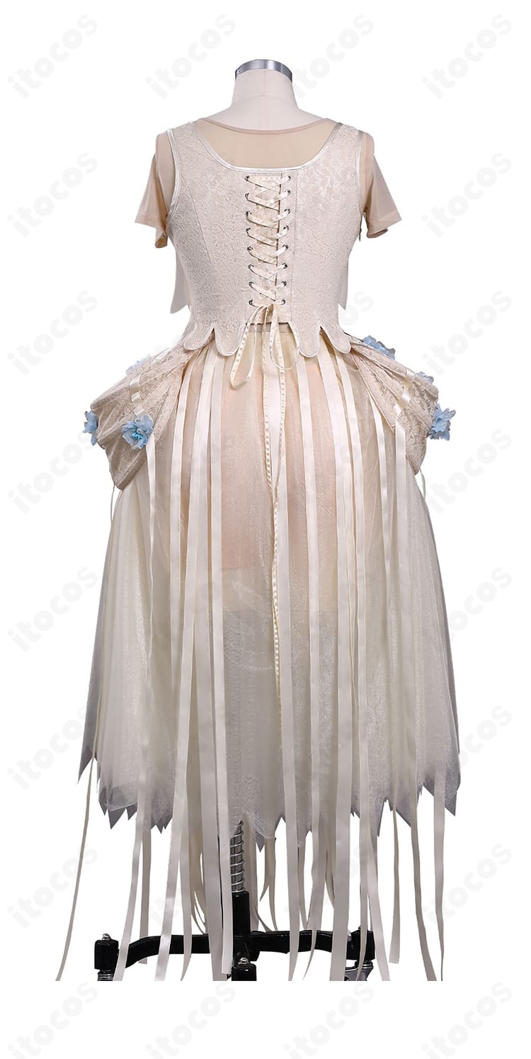 イーニッド・シンクレア ドレス コスプレ衣装の背面デザイン詳細。開閉部と装飾バランスを確認可能。