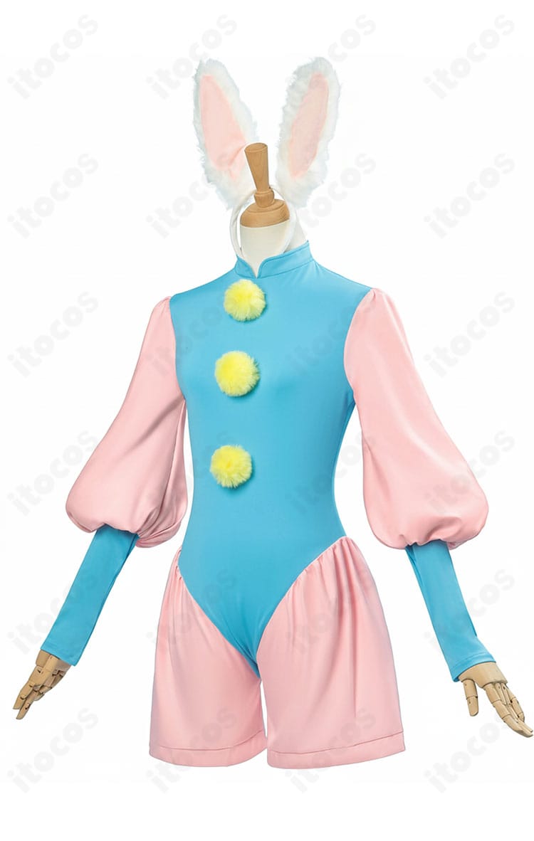 側面画像。ジャンプスーツのシルエットと袖・腰まわりの装飾バランスを横からチェック。