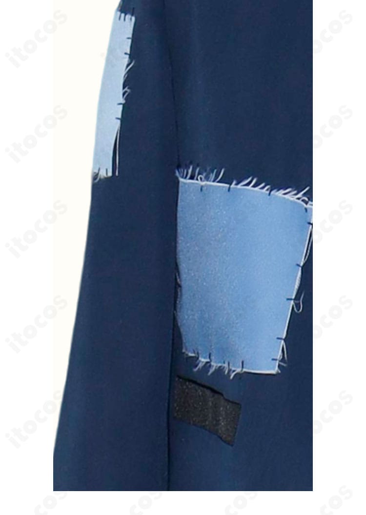 丸子楽 私服コスプレ衣装のズボン装飾ディテール。ステッチとパーツの質感