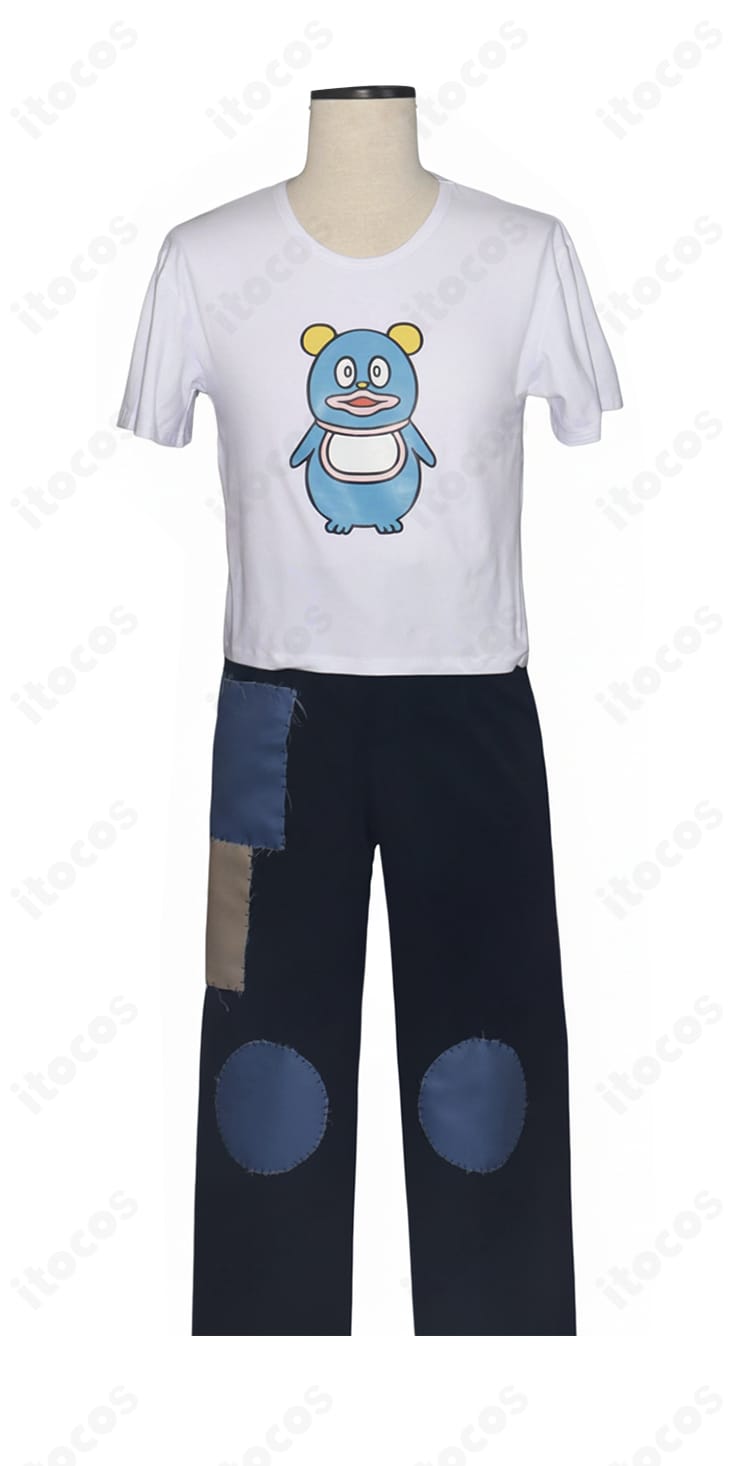 丸子楽 コスプレ衣装のトップスとTシャツ前面装飾ディテール