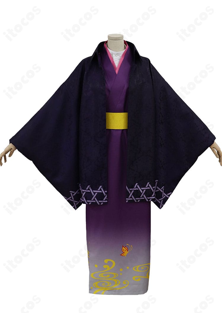 銀魂 高杉晋助 浴衣風コスプレ衣装の正面全身。和装の落ち感と発色が映えるスタンダードカット