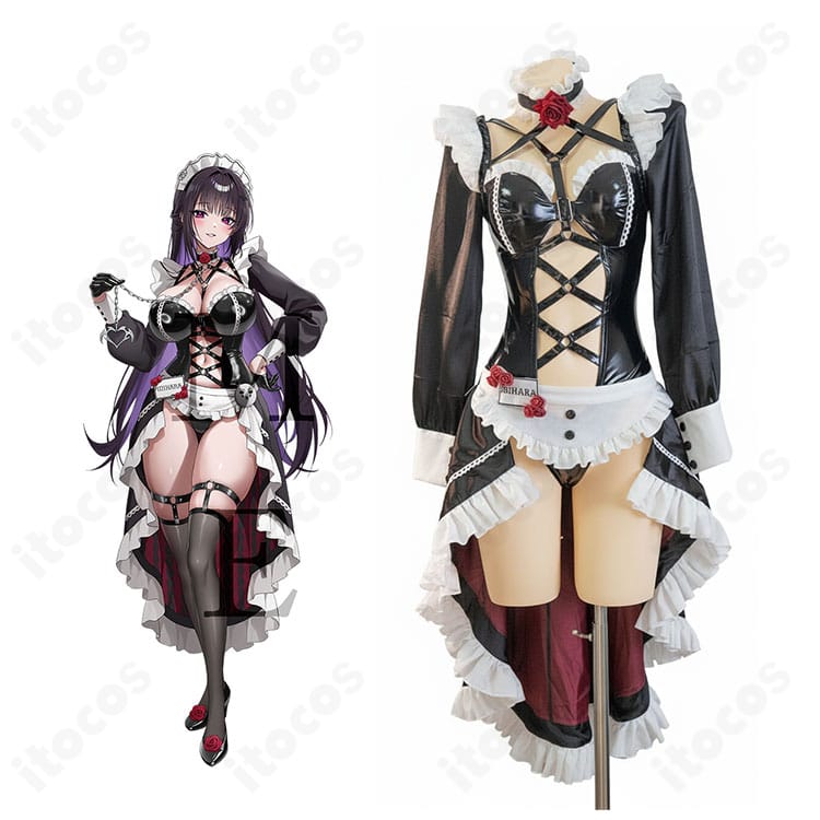 勝利の女神：NIKKE ミハラのメイド風コスプレ一式イメージ図｜キャラクター再現の全体コンセプト