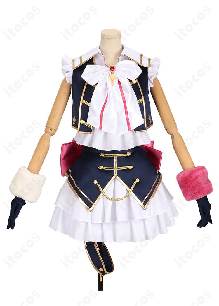 魔界ノりりむ SYMPHONIA共通衣装コスプレの正面全身。コートとスカーフの配色・装飾がわかる高解像度写真