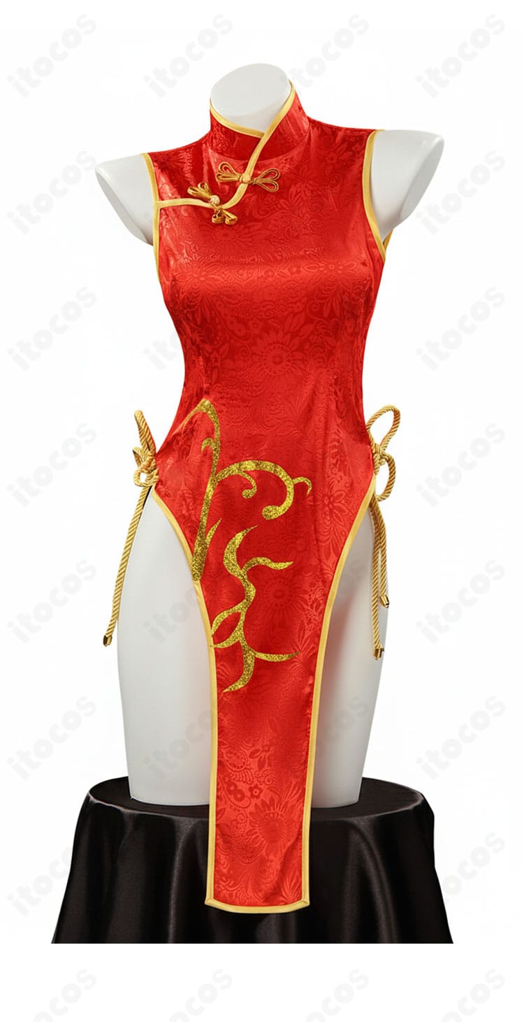 To LOVEる ヤミ チャイナドレス コスプレ衣装の正面全身。高再現のシルエットと発色を確認できる写真