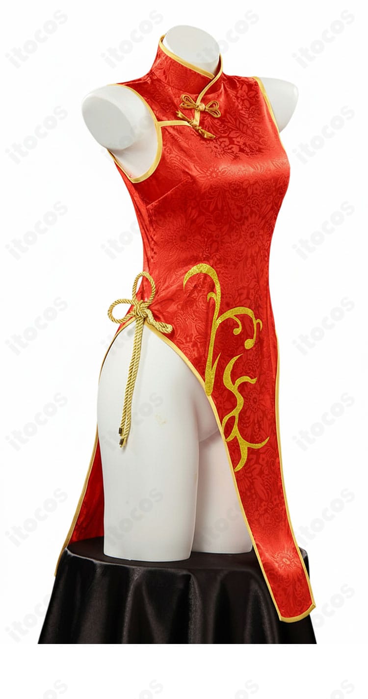 To LOVEる 金色の闇 チャイナドレスの側面シルエット。ボディラインを美しく見せるパネル設計の様子