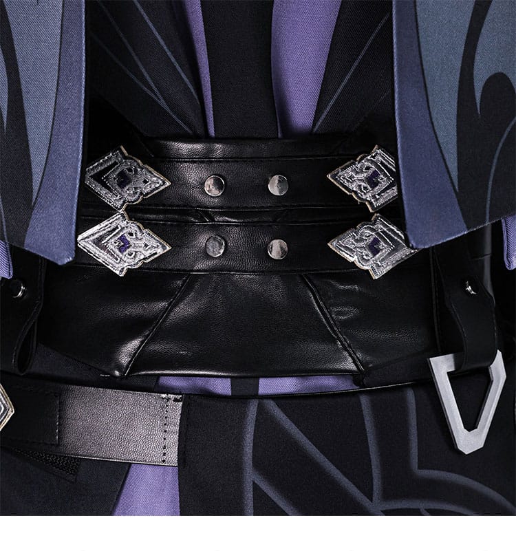 原神 フリンズ コスプレ衣装 腰帯風装飾のクローズアップ。中心パーツと装飾ラインがアクセント