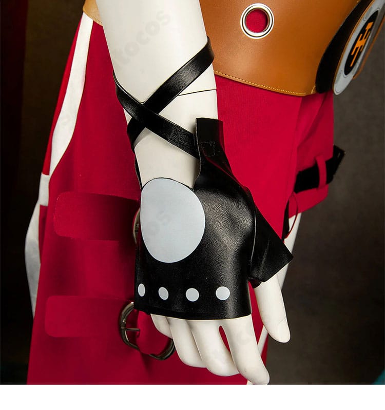 イノ用手袋の装飾ディテール。キャラクターらしさを強調する意匠の近接カット