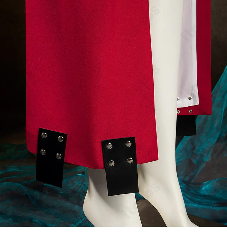 イノ衣装の裾装飾ディテール。縁取りと装飾配置を忠実に再現した拡大図