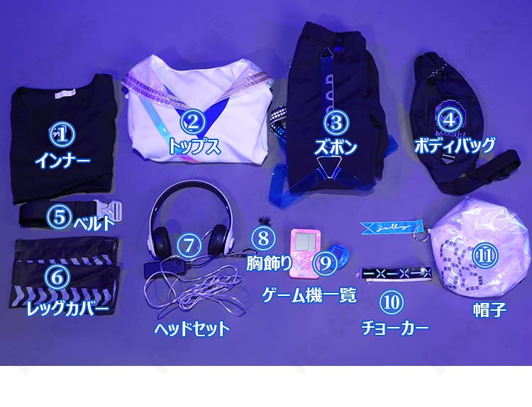 ミヅキ 永遠のプレイヤーのパンツ裾装飾ディテール。レッグカバーとの連続性を見せる近接写真