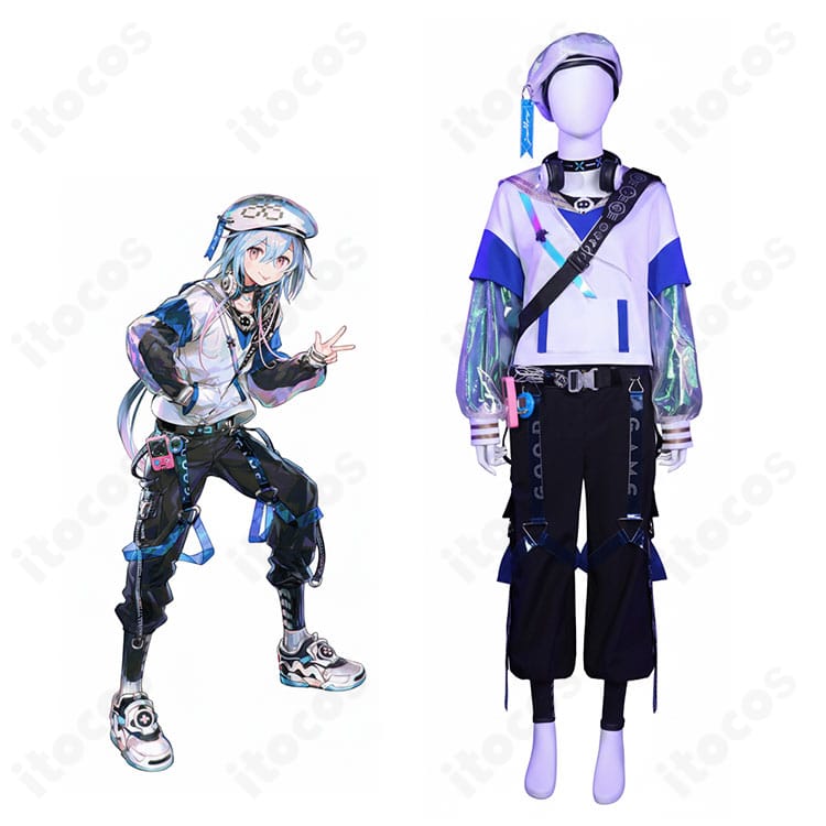 アークナイツ ミヅキ 永遠のプレイヤーの公式イメージを再現した衣装とキャラクターイラストの比較イメージ