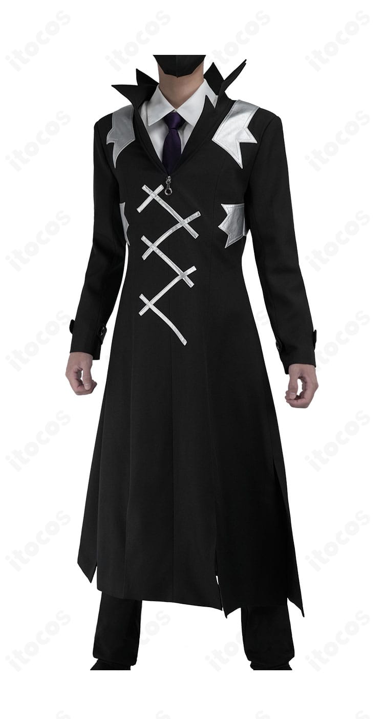 Dr.STONE ゼノ博士の白衣コスプレ 正面全体。高再現のコートとシャツ、清潔感あるスタイルを示す画像