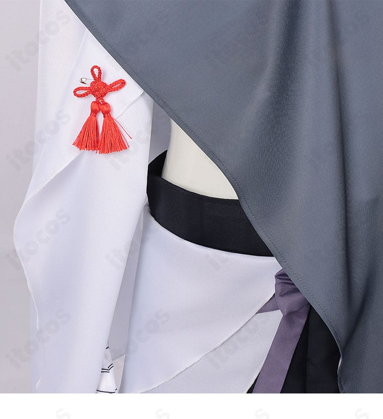 カカシ先生 コスプレ 袖口と流蘇の結び目ディテール。手首周りの装飾再現と質感にフォーカス。