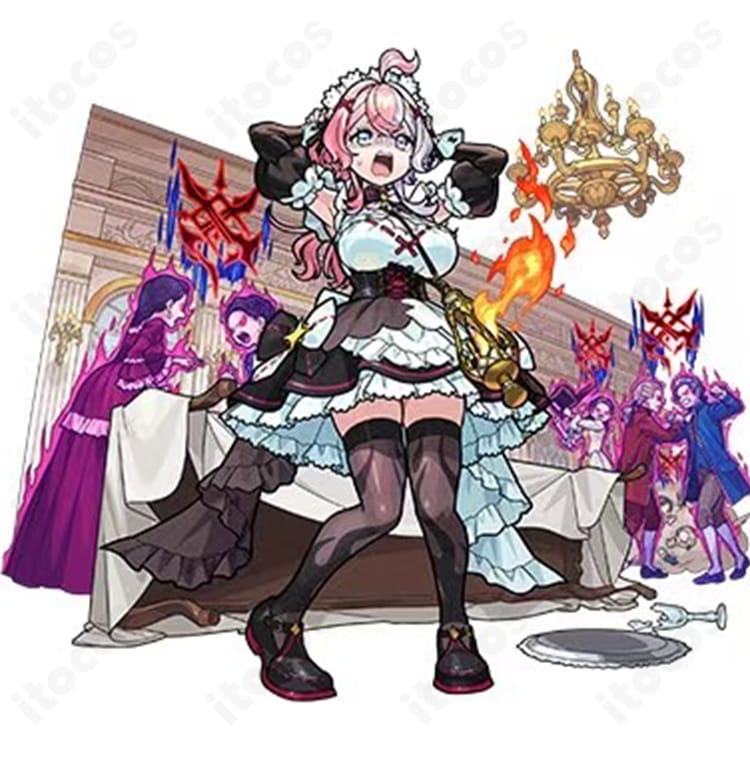 モンスト エリス メイド服コスプレ衣装の正面商品写真｜高再現・オーダーメイド対応