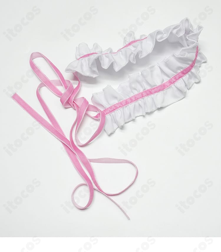 プリズマ☆イリヤ ナース衣装 付属アクセサリー細部。髪飾りや太もも飾りの再現度を示すアップ画像。