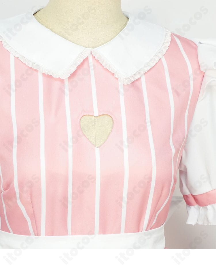 Fate/kaleid イリヤ ナース衣装 襟パーツのアップ。清潔感ある配色と丁寧な縫製が見える接写。